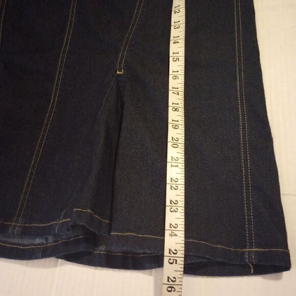 Apostrophe ruffle hem dark wash denim skirt - Picture 9 of 9